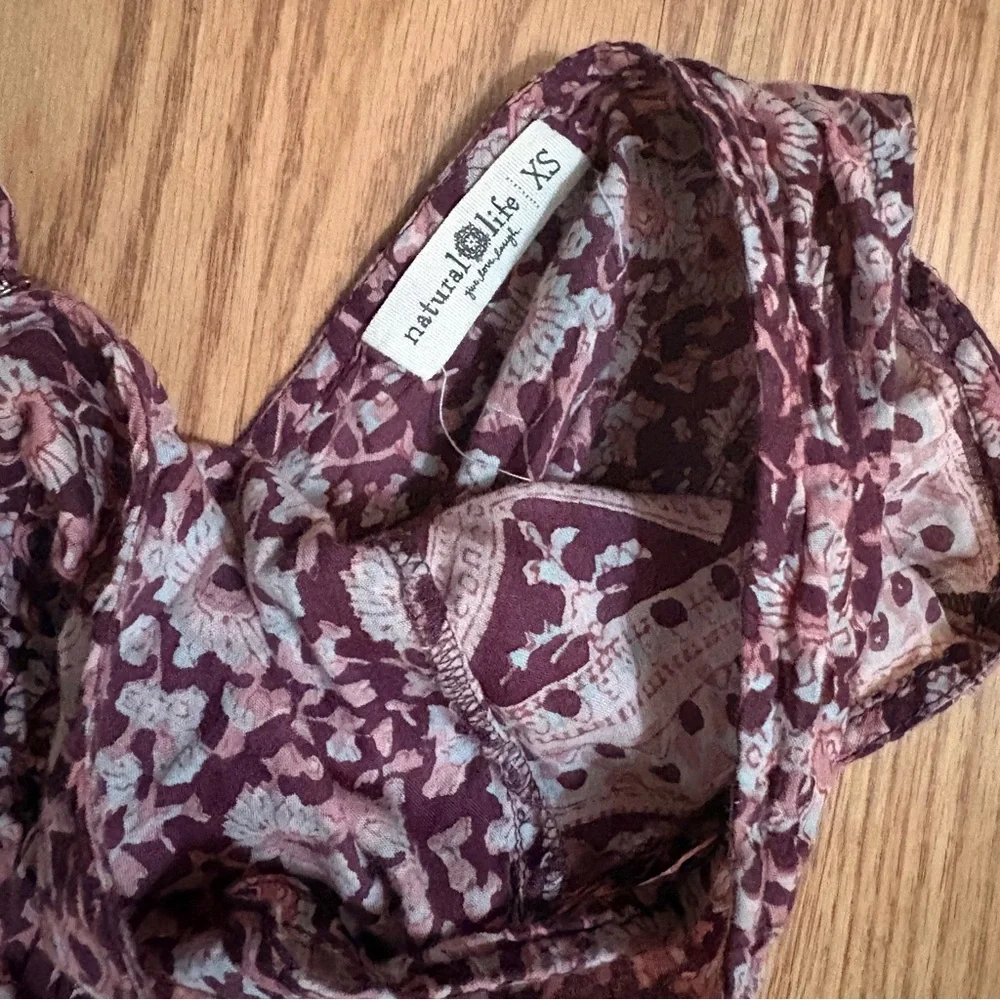 NATURAL LIFE Purple and Pink Bohemian Maxi Dress Size XS - Picture 2 of 15